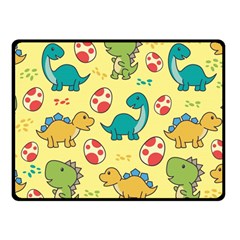 Seamless Pattern With Cute Dinosaurs Character Fleece Blanket (small) by Wegoenart