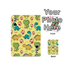 Seamless Pattern With Cute Dinosaurs Character Playing Cards 54 Designs (mini) by Wegoenart