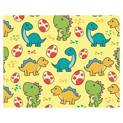 Seamless Pattern With Cute Dinosaurs Character Double Sided Flano Blanket (medium)  by Wegoenart