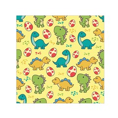 Seamless Pattern With Cute Dinosaurs Character Square Satin Scarf (30  X 30 ) by Wegoenart