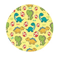 Seamless Pattern With Cute Dinosaurs Character Mini Round Pill Box (pack Of 5) by Wegoenart