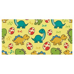 Seamless Pattern With Cute Dinosaurs Character Banner And Sign 4  X 2 