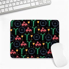 Hand-drawn-happy-birthday-pattern-background Small Mousepad by Wegoenart