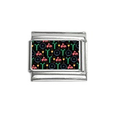 Hand-drawn-happy-birthday-pattern-background Italian Charm (9mm)