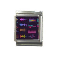 Colorful-sound-wave-set Italian Charm (13mm)