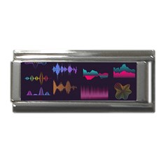 Colorful-sound-wave-set Superlink Italian Charm (9mm)