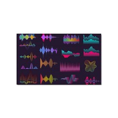 Colorful-sound-wave-set Sticker Rectangular (100 Pack) by Wegoenart