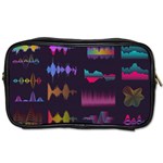 Colorful-sound-wave-set Toiletries Bag (One Side) Front