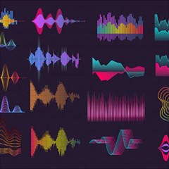 Colorful-sound-wave-set Play Mat (rectangle)