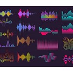 Colorful-sound-wave-set Deluxe Canvas 14  x 11  (Stretched) 14  x 11  x 1.5  Stretched Canvas