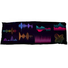 Colorful-sound-wave-set Body Pillow Case Dakimakura (two Sides) by Wegoenart