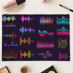 Colorful-sound-wave-set Cosmetic Bag (xxl) by Wegoenart