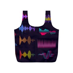 Colorful-sound-wave-set Full Print Recycle Bag (s) by Wegoenart