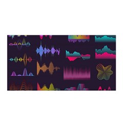 Colorful-sound-wave-set Satin Wrap 35  X 70  by Wegoenart