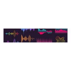 Colorful-sound-wave-set Velvet Scrunchie by Wegoenart