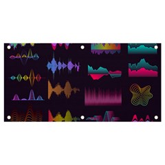 Colorful-sound-wave-set Banner And Sign 4  X 2  by Wegoenart