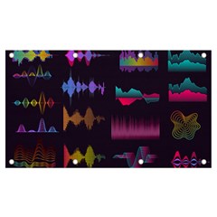 Colorful-sound-wave-set Banner And Sign 7  X 4  by Wegoenart