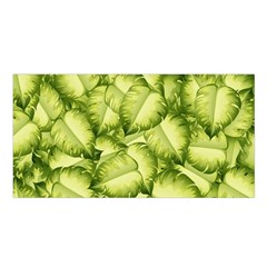 Seamless-pattern-with-green-leaves Satin Shawl 45  x 80 