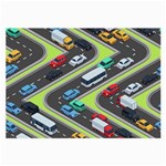 Urban Cars Seamless Texture Isometric Roads Car Traffic Seamless Pattern With Transport City Vector Large Glasses Cloth Front