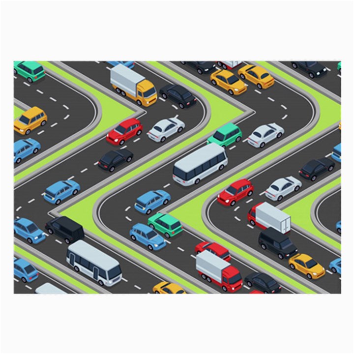 Urban Cars Seamless Texture Isometric Roads Car Traffic Seamless Pattern With Transport City Vector Large Glasses Cloth