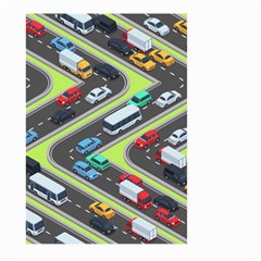 Urban Cars Seamless Texture Isometric Roads Car Traffic Seamless Pattern With Transport City Vector Large Garden Flag (two Sides) by Wegoenart