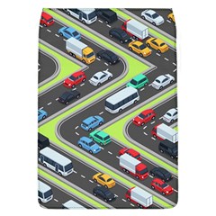 Urban Cars Seamless Texture Isometric Roads Car Traffic Seamless Pattern With Transport City Vector Removable Flap Cover (l) by Wegoenart