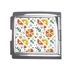 Seamless-hipster-pattern-with-watermelons-mint-geometric-figures Mega Link Italian Charm (18mm)