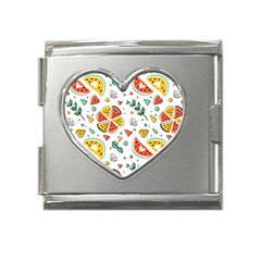 Seamless-hipster-pattern-with-watermelons-mint-geometric-figures Mega Link Heart Italian Charm (18mm)