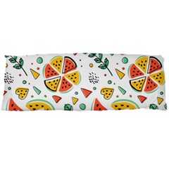 Seamless-hipster-pattern-with-watermelons-mint-geometric-figures Body Pillow Case Dakimakura (two Sides) by Wegoenart