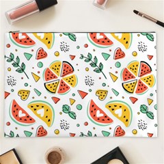 Seamless-hipster-pattern-with-watermelons-mint-geometric-figures Cosmetic Bag (xxl) by Wegoenart