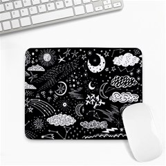 Vector-set-sketch-drawn-with-space Small Mousepad by Wegoenart