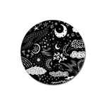 Vector-set-sketch-drawn-with-space Magnet 3  (Round) Front