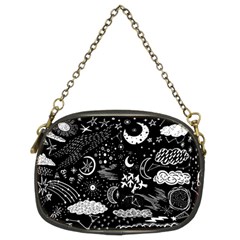 Vector-set-sketch-drawn-with-space Chain Purse (two Sides) by Wegoenart