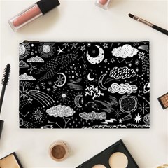 Vector-set-sketch-drawn-with-space Cosmetic Bag (large) by Wegoenart