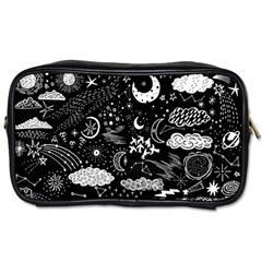 Vector-set-sketch-drawn-with-space Toiletries Bag (one Side) by Wegoenart