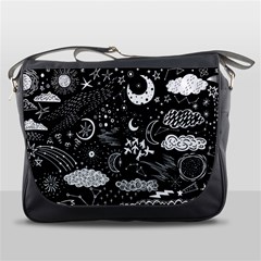 Vector-set-sketch-drawn-with-space Messenger Bag by Wegoenart