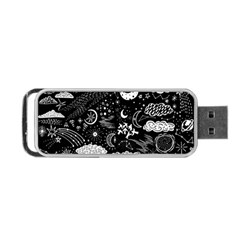 Vector-set-sketch-drawn-with-space Portable Usb Flash (two Sides) by Wegoenart