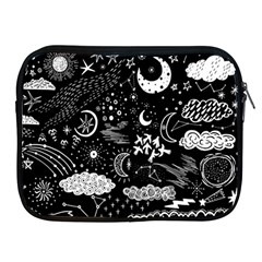 Vector-set-sketch-drawn-with-space Apple Ipad 2/3/4 Zipper Cases by Wegoenart