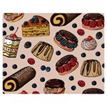 Seamless pattern with sweet cakes berries Double Sided Flano Blanket (Medium)  60 x50  Blanket Front