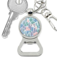 Abstract Seamless Pattern With Winter Forest Background Bottle Opener Key Chain by Wegoenart