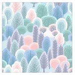 Abstract Seamless Pattern With Winter Forest Background Square Satin Scarf (36  x 36 ) Front