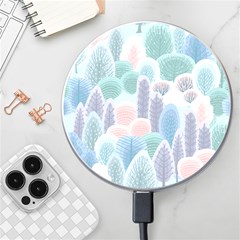 Abstract Seamless Pattern With Winter Forest Background Wireless Charger by Wegoenart