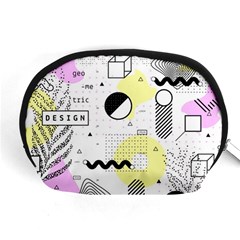 Graphic-design-geometric-background Accessory Pouch (medium) by Wegoenart