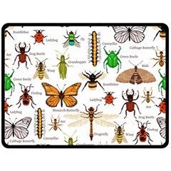 Insects-seamless-pattern Fleece Blanket (large)  by Wegoenart