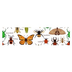 Insects-seamless-pattern Oblong Satin Scarf (16  X 60 ) by Wegoenart