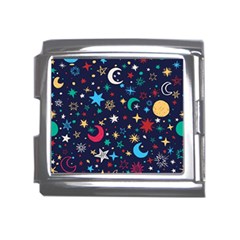 Colorful-background-moons-stars Mega Link Italian Charm (18mm)