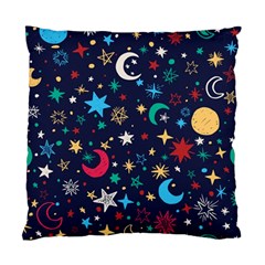 Colorful-background-moons-stars Standard Cushion Case (two Sides) by Wegoenart