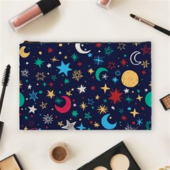 Colorful-background-moons-stars Cosmetic Bag (large) by Wegoenart