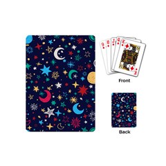 Colorful-background-moons-stars Playing Cards Single Design (mini) by Wegoenart