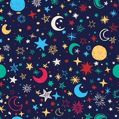 Colorful-background-moons-stars Play Mat (rectangle)